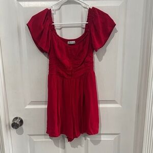Hollister Red  romper dress xs
